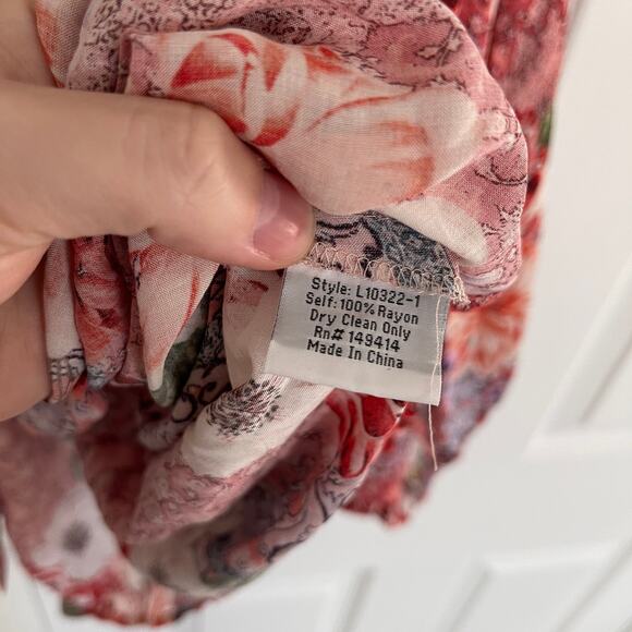 Johnny Was Ingrid Floral Button Down Shirt - Picture 7 of 8